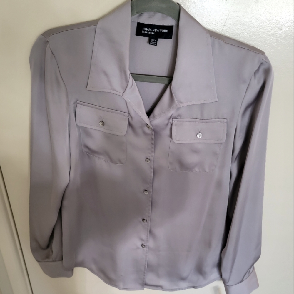 Jones of NY grey blouse